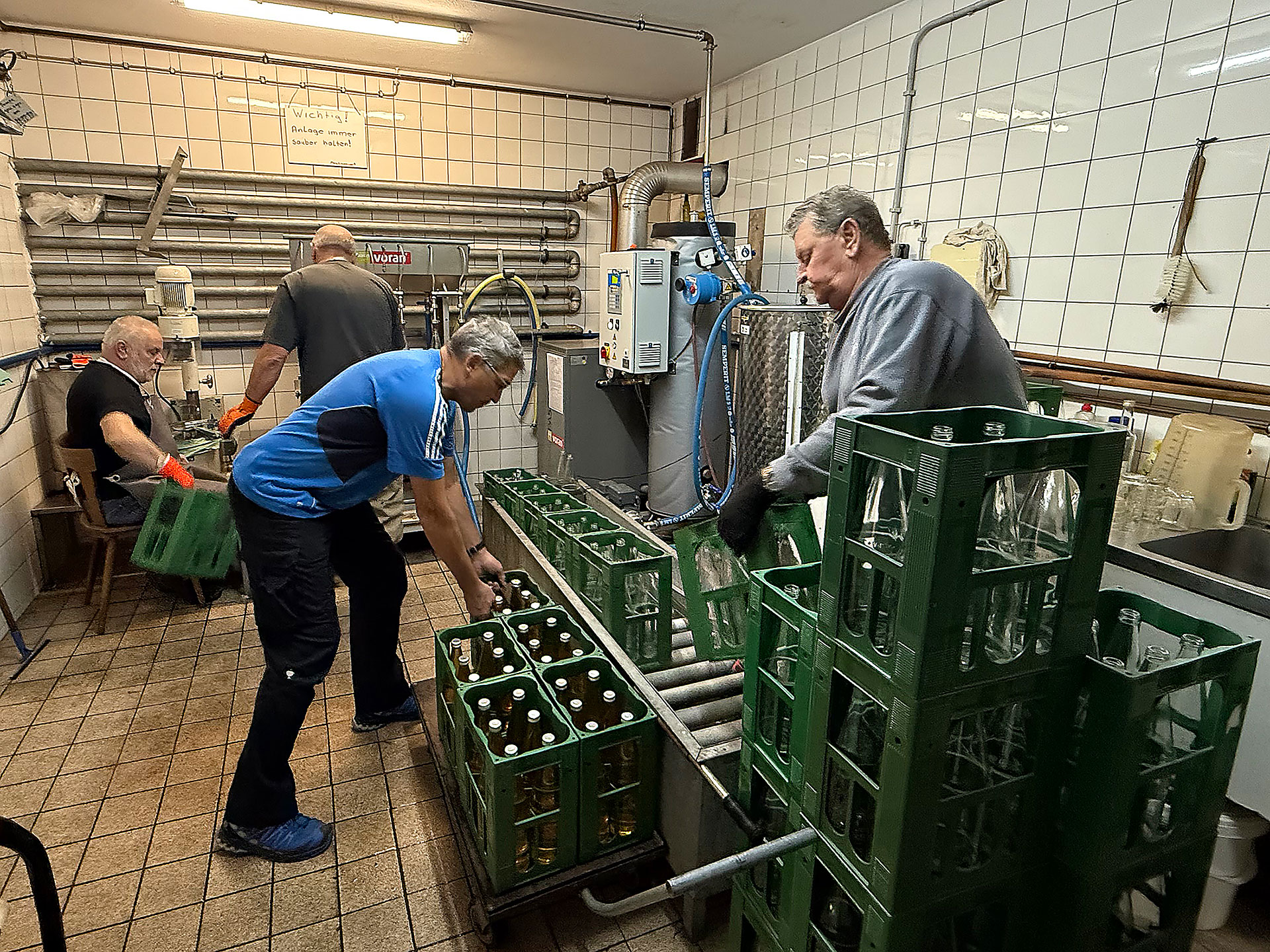 Abtransport zur Abkühlung